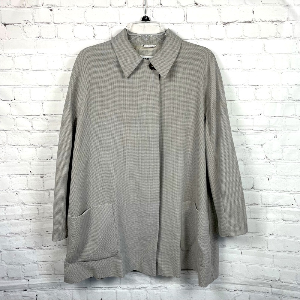 Trend Les Copains Grey Wool Oversized Jacket Vintage Made in Italy Size 42(S)**